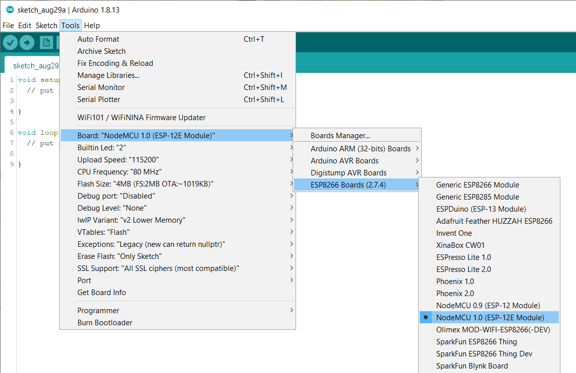 Arduino additional boards preferences