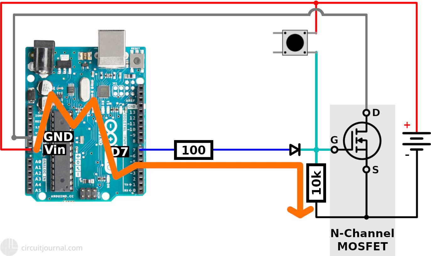 Current leakage if only one MOSFET